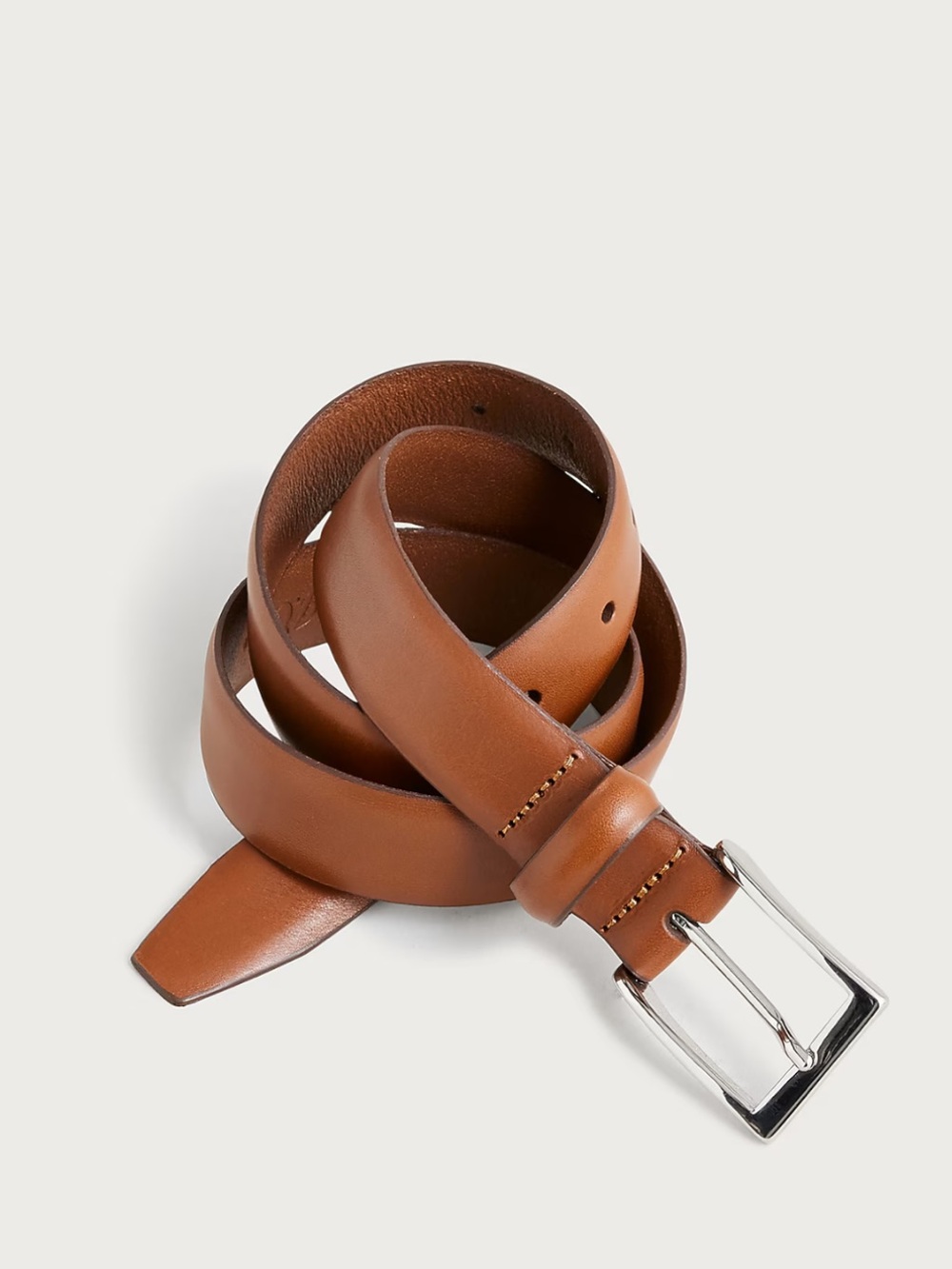 NEW J. Crew Italian Leather English Tan Brown Dress Belt size 38 E3145 $80